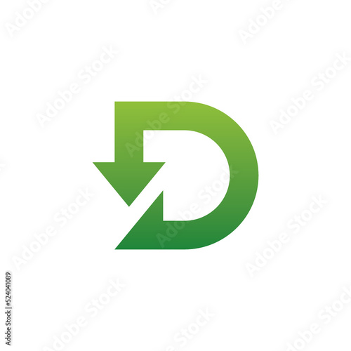 Free Download letter d with arrow logo - GFXLoad