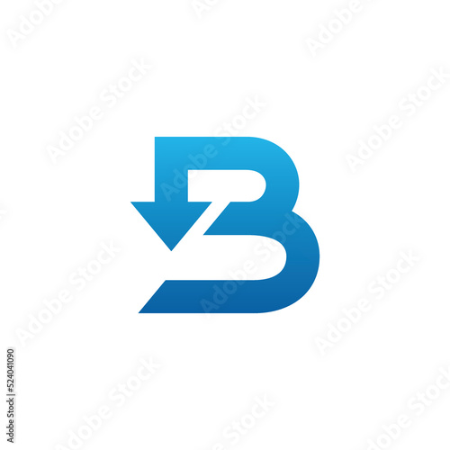 letter b with arrow logo