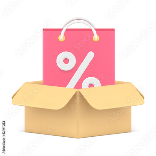 Shopping sale discount order delivery special offer black friday courier service 3d icon vector