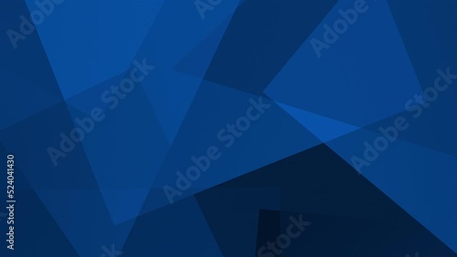 Dark blue abstract background with looping animated overlapping geometric shapes