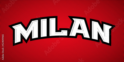 T-shirt stamp logo, Italy Sport wear lettering Milan tee print, athletic apparel design shirt graphic print