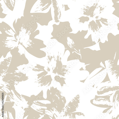 Floral Brush strokes Seamless Pattern Design