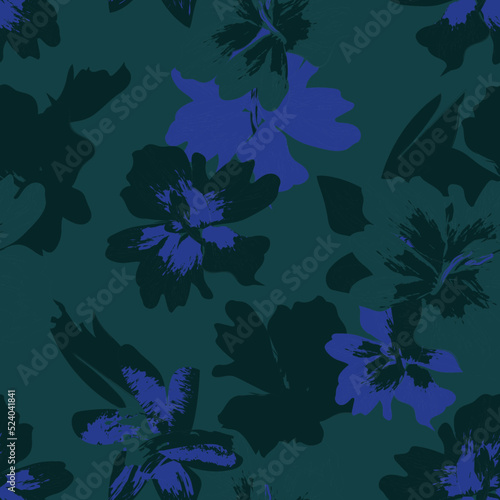 Floral Brush strokes Seamless Pattern Design