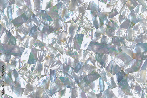 Mother of pearl texture in faceted pattern