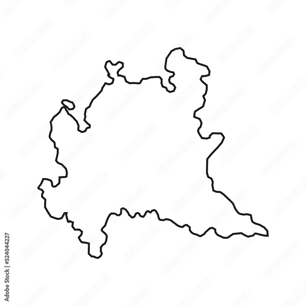 Lombardy Map. Region of Italy. Vector illustration.