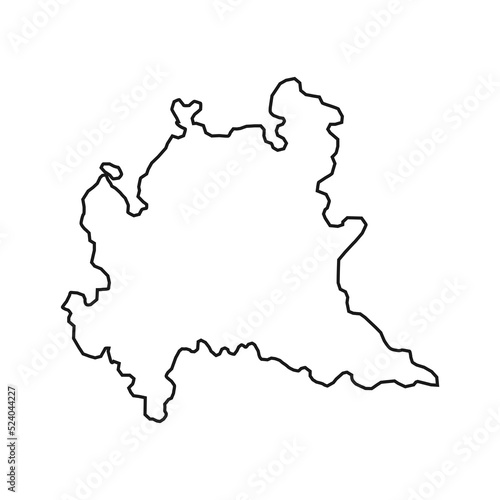 Lombardy Map. Region of Italy. Vector illustration.