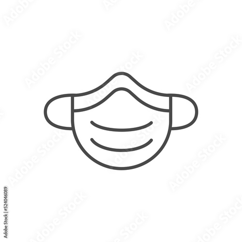 Medical face mask icon. Vector icon isolated on white background. Mouth guard, Mask, Medicine Vector Icon Illustration