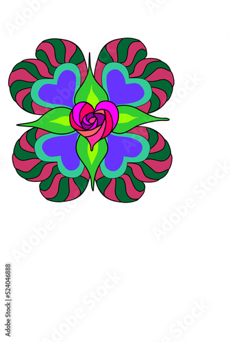 heart blooming ornament