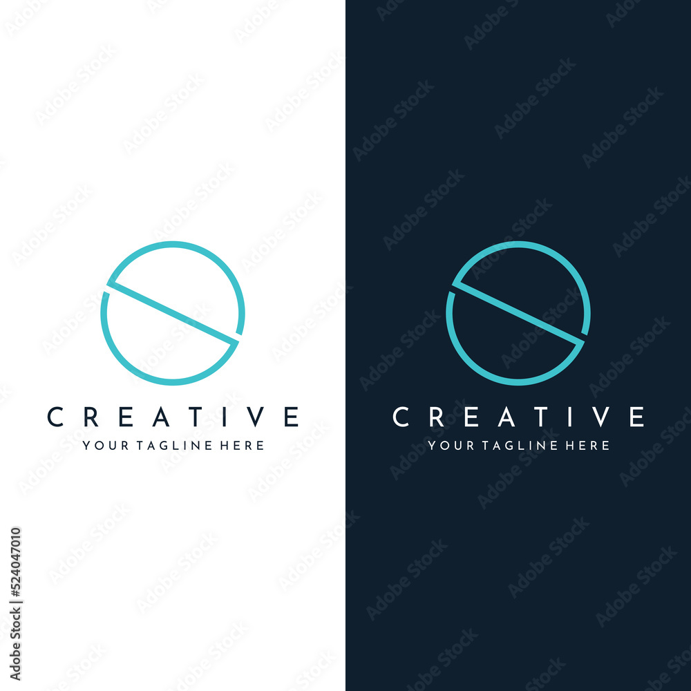 Logo design template abstract element Initial letter O.Symbol of minimalist and modern concept geometric style.Future Logo type. Logo design template abstract element Initial letter O.Symbol of minimalist and modern concept geometric style.Future Logo type.