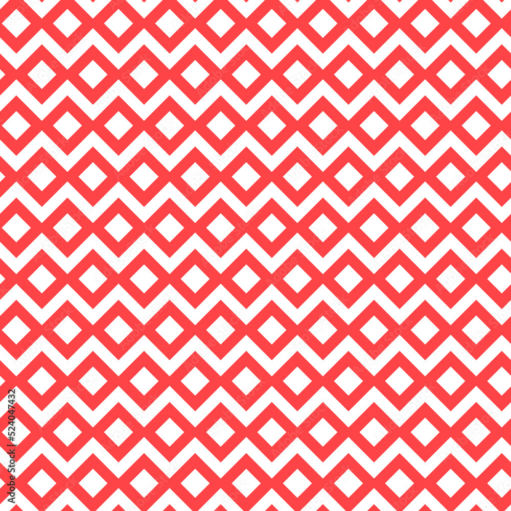 Seamless pattern geometric zigzag rhombus square on pink background for textile design