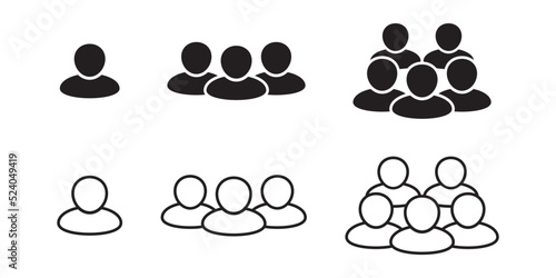 User  icon and people line icon, team icon, group icon, outline and solid vector illustration, linear pictogram isolated.