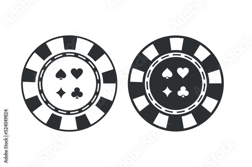 Poker Chip Queen, Texas Holdem, Clubs Playing Card, Gambling, Casino Betting. Design Logo Template. Poker Chip. Poker Chip. Poker Chip