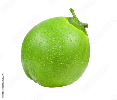 Green coconut isolated on transparent png