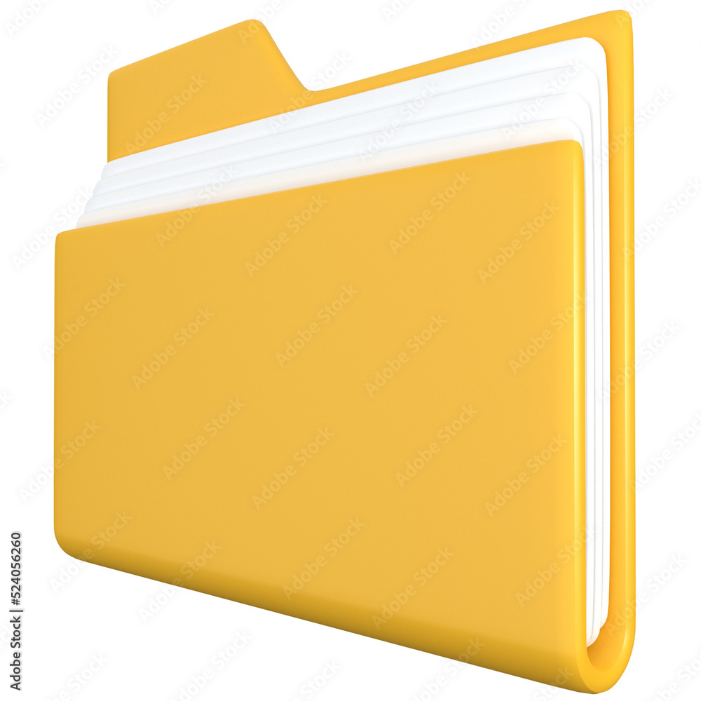 3d folder icon, for UI, poster, banner, social media post. 3D rendering ...