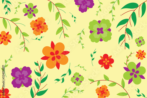 Background with Flowers vector illustration