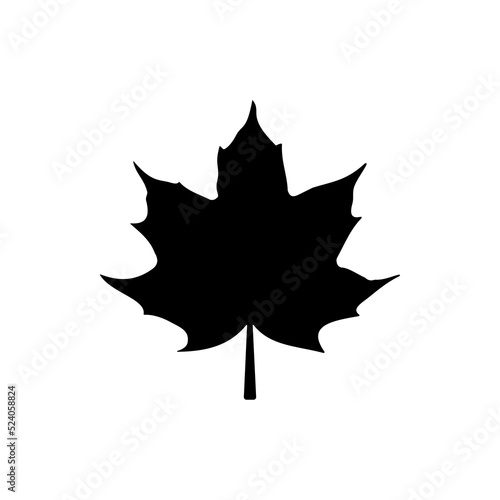 Maple leaf icon vector logo silhouette illustration. Simple illustration of maple leaf icon. Perfect for maple leaf logo creation elements or illustrations.