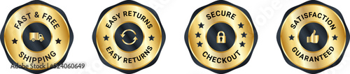 Money back guarantee, Free Shipping Trust Badges ,Trust Badges
