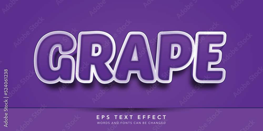 grape 3d editable text effect grape 3d editable text effect