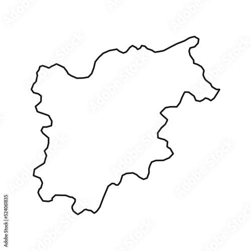 Trentino Alto Adige Map. Region of Italy. Vector illustration.