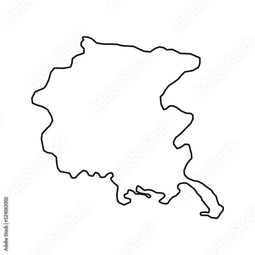 Friuli venezia giulia Map. Region of Italy. Vector illustration.