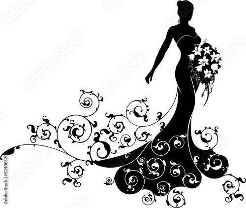 Bride Bouquet Wedding Silho...