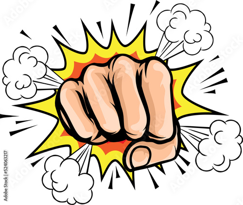 Pop Art Cartoon Fist Graphic