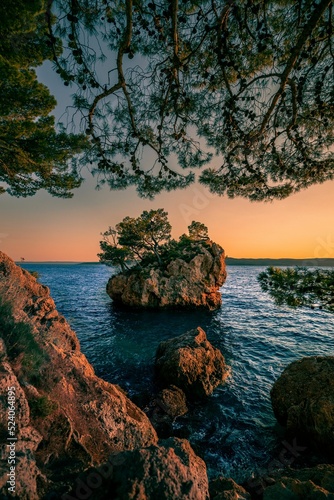 Fototapeta Naklejka Na Ścianę i Meble -  Gorgeous sunset on Adriatic Sea.