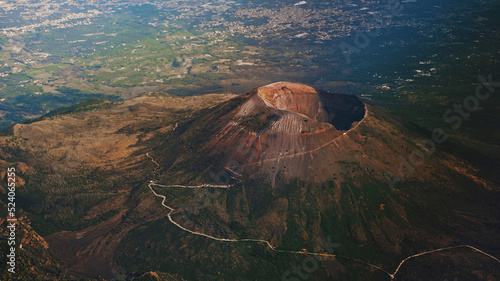Italian Vesuvius volcano from the air. photo