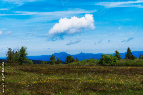 France Vosges view over Champ du feu with Donon in the background 67130 Bellefosse photo