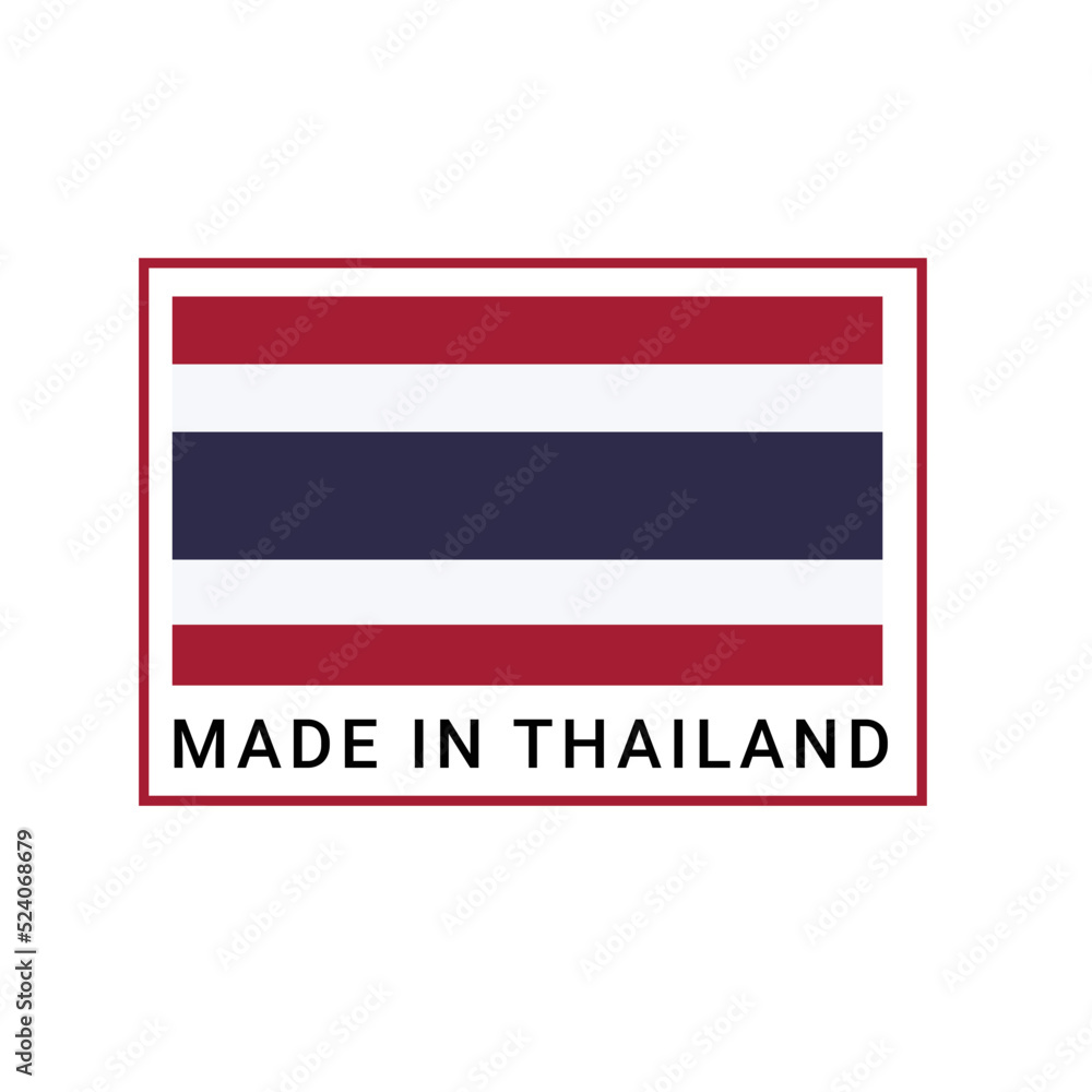 Made in Thailand round label, Modern made in Thailand logo Made in Thailand round label, Modern made in Thailand logo