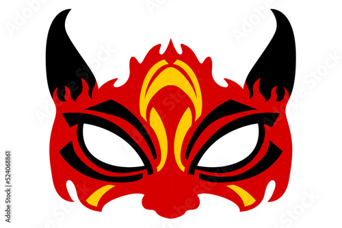 craft mask vector design with Demon beast theme for halloween