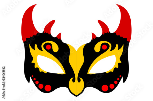 craft mask vector design with Demon beast theme for halloween