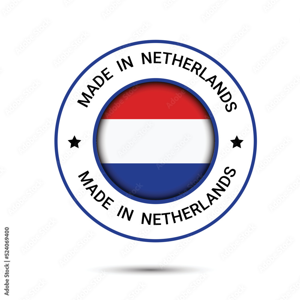 Made in Netherlands logo design. trusts badge design. Netherlands Flag logo icons Made in Netherlands logo design. trusts badge design. Netherlands Flag logo icons