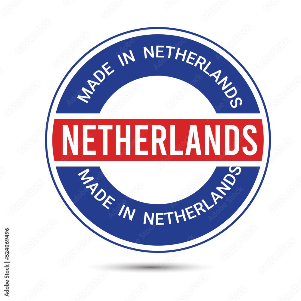 Made in Netherlands logo design. trusts badge design. Netherlands Flag logo icons