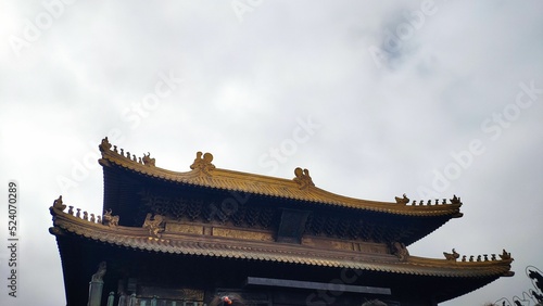 Low angle view of The Gate of Divine Might (Shenwumen) in Forbidden City, China photo