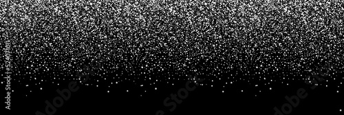 Falling Snow. Winter Christmas Illustration. Snowfall isolated on transparent background. Snow with Snowflakes vector illustration. Realistic little Christmas Snow Panorama view