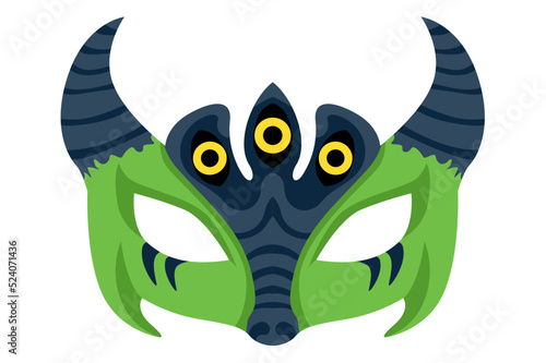 craft mask vector design with Demon beast theme for halloween