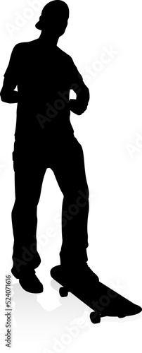 Skater Skateboarder Silhouette