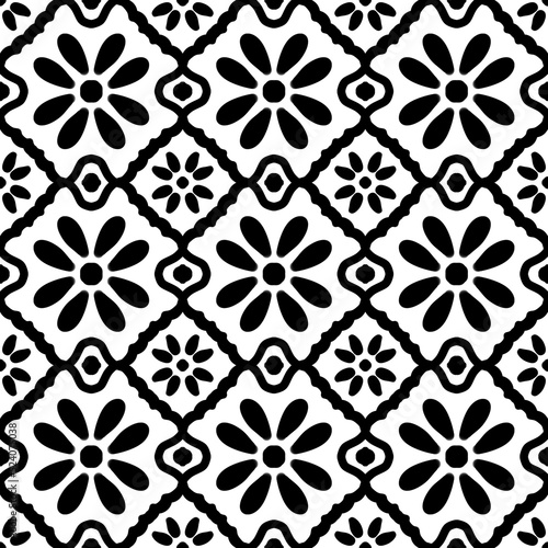 black and white seamless pattern