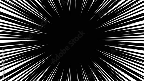 白色の集中線のベクター素材