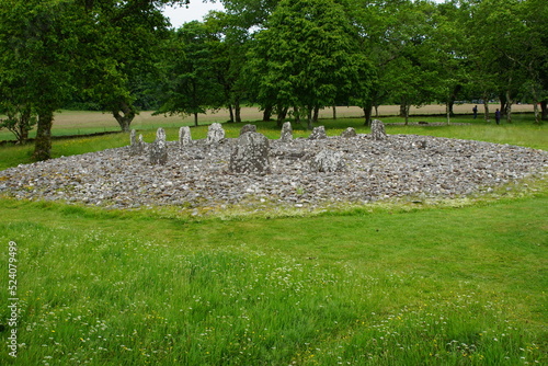 Temple Wood Neolithic Stone Circles and Burial Grave, Kilmartin Glen, Near Oban, Argyll Scotland photo