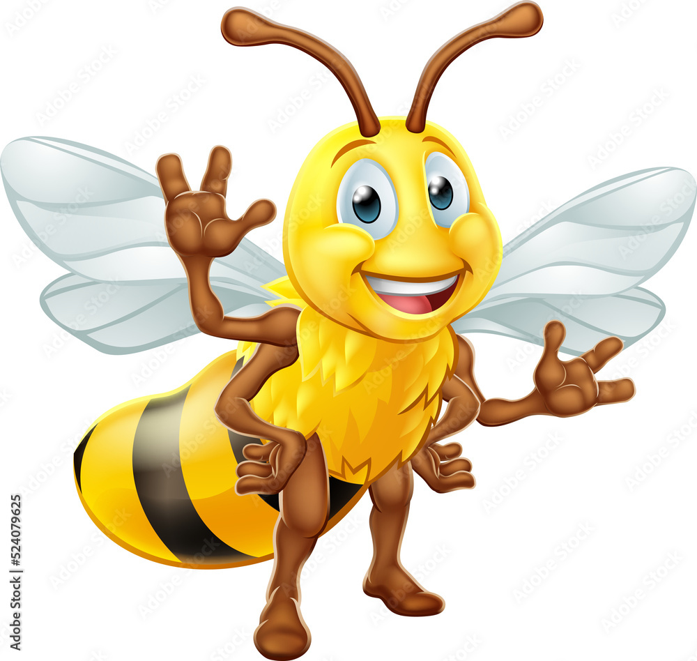 Fototapeta premium Bee Cartoon Character