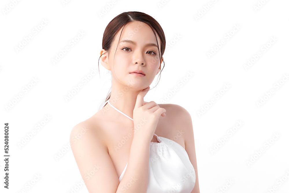 Beautiful young asian woman with clean fresh skin on white background, Face care, Facial treatment, Cosmetology, beauty and spa, Asian women portrait. Beautiful young asian woman with clean fresh skin on white background, Face care, Facial treatment, Cosmetology, beauty and spa, Asian women portrait.