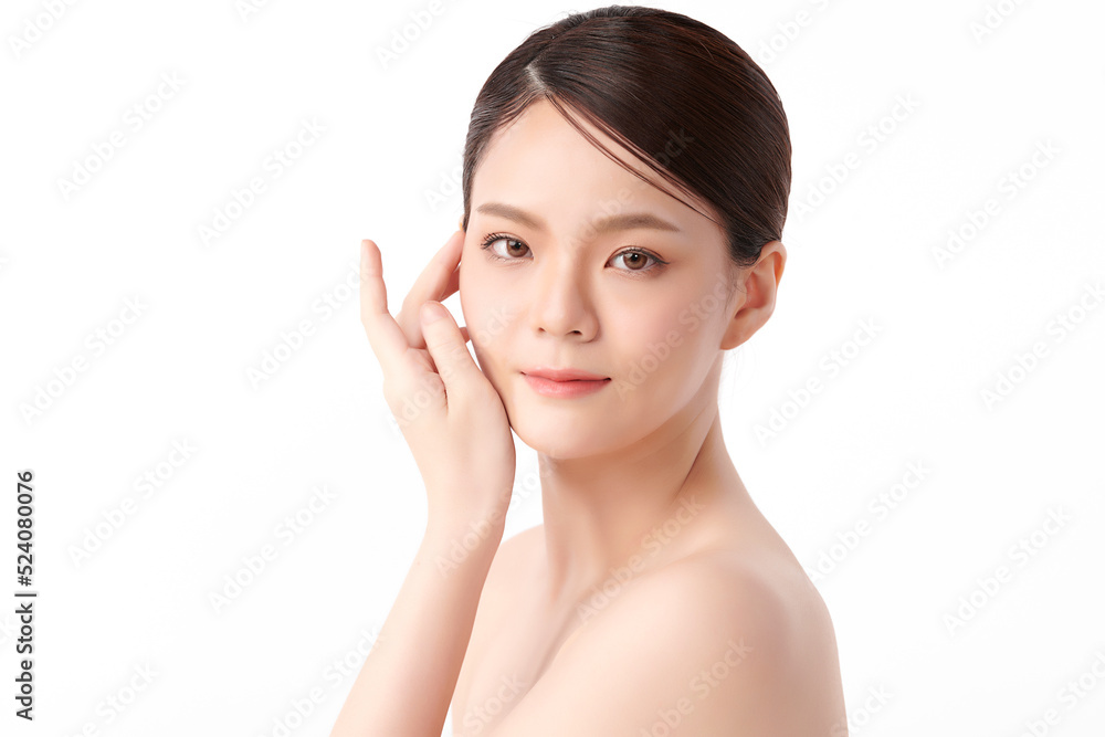 Beautiful young asian woman with clean fresh skin on white background, Face care, Facial treatment, Cosmetology, beauty and spa, Asian women portrait. Beautiful young asian woman with clean fresh skin on white background, Face care, Facial treatment, Cosmetology, beauty and spa, Asian women portrait.