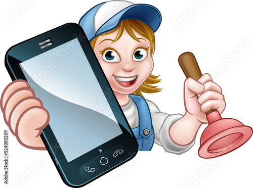 Plumber Handyman Phone Concept