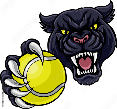 Black Panther Holding Tenni...