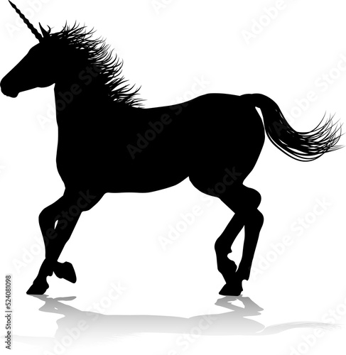 Unicorn Silhouette Horned H...