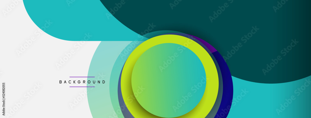 Circle and round shapes abstract background. Vector illustration for wallpaper banner background or landing page Circle and round shapes abstract background. Vector illustration for wallpaper banner background or landing page