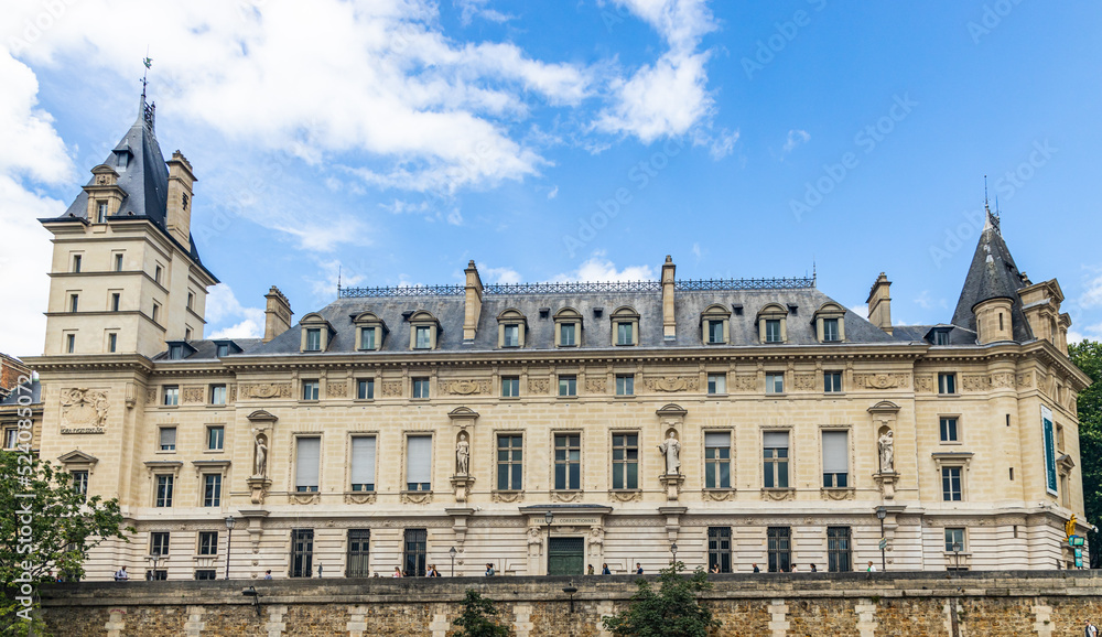Paris Criminal Court building on the Quai des Orfevres in Paris, France