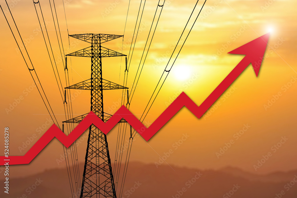 energy crisis concept power shortage and increased energy consumption